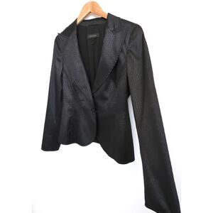 ESCADA Snakeskin Texture Point Lapel 2-Button Blazer Jacket YOOX 38 6 M $1850